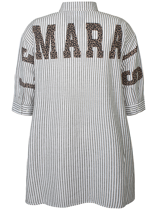 ZH-MABEL1569-SHIRT3/4 - Plus Size Tunika fra Zhenzi