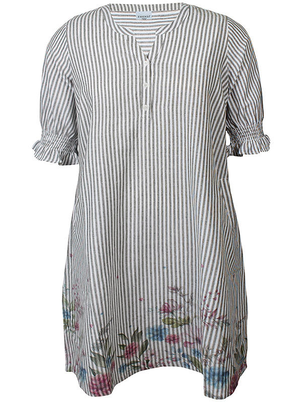 ZH-MABEL1570-DRESS3/4 - Plus Size Kjole fra Zhenzi