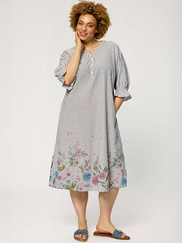 ZH-MABEL1570-DRESS3/4 - Plus Size Kjole fra Zhenzi