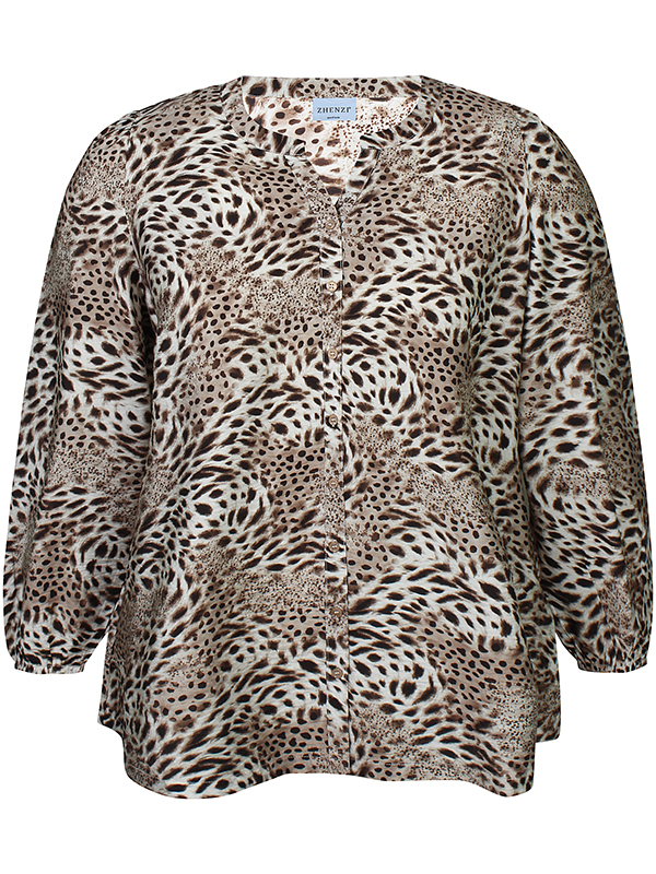 ZH-MAIDA - Plus Size Skjorte fra Zhenzi