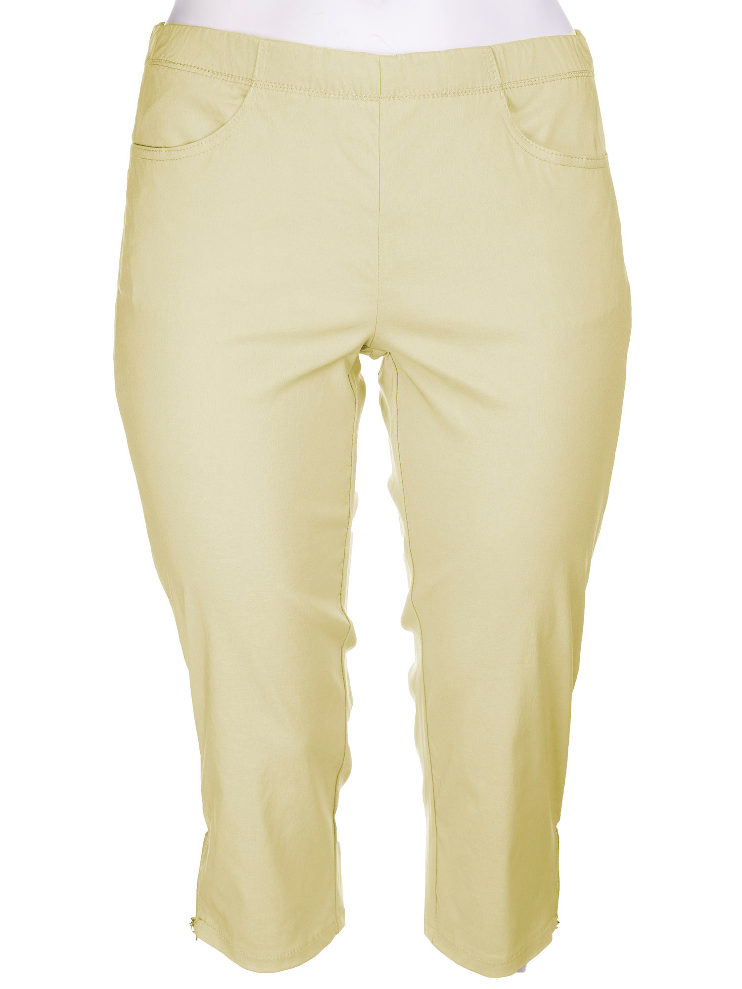 Jazzy - Lysegul capri bukse med lommer  fra Zhenzi