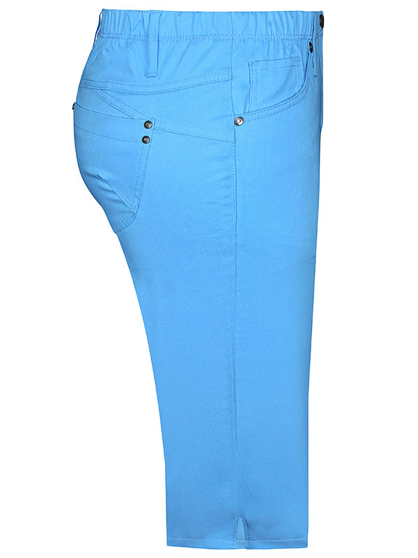 TWIST - Blå capri bukser i stretch bengalin fra Zhenzi