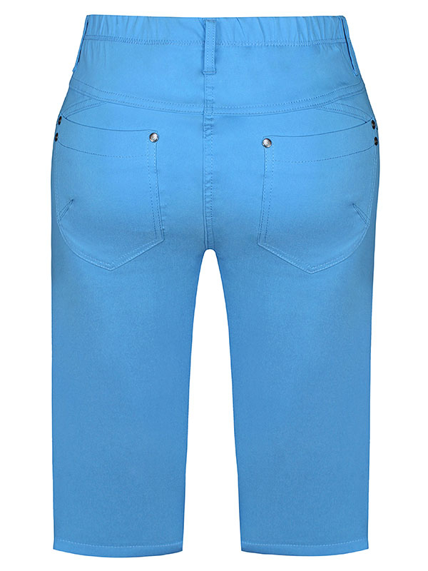 TWIST - Blå capri bukser i stretch bengalin fra Zhenzi