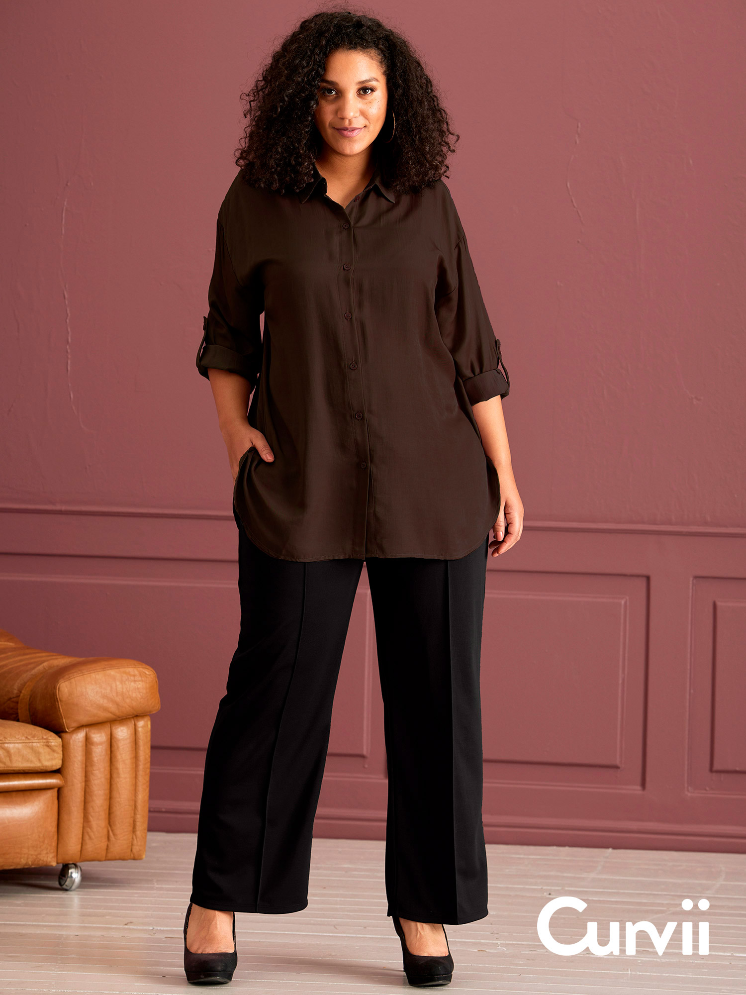 DAYANA  - Plus Size Bukser fra Zhenzi
