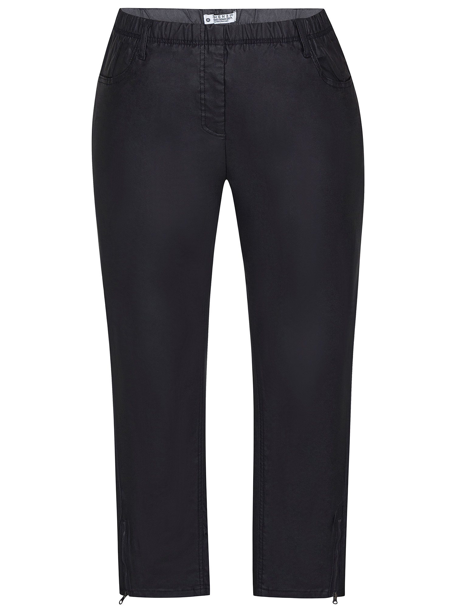 TWIST - Svarte leggings med lommer i skinnlook  fra Zhenzi