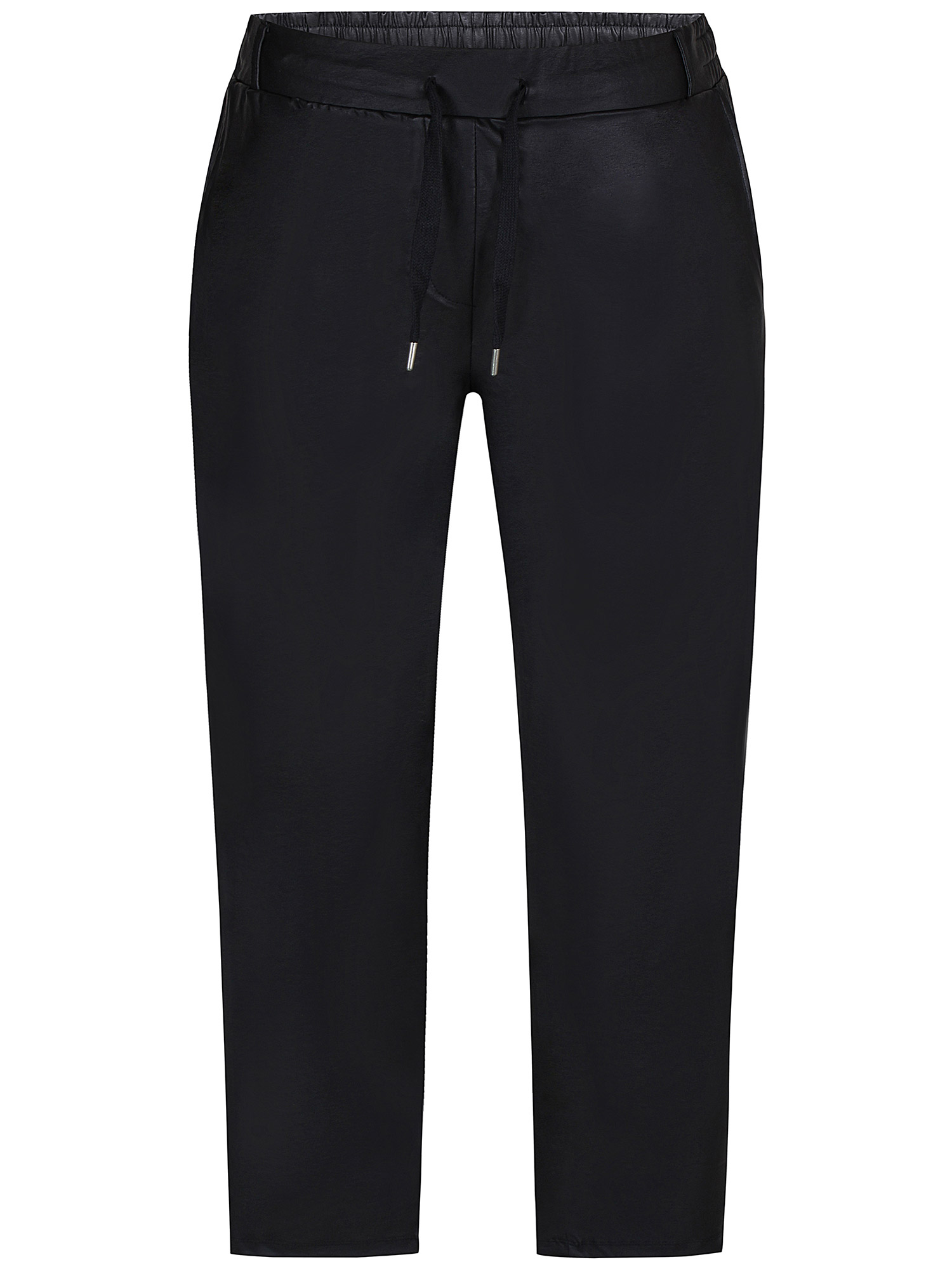 Callie - Svarte bukser i skinn look med lommer fra Zhenzi