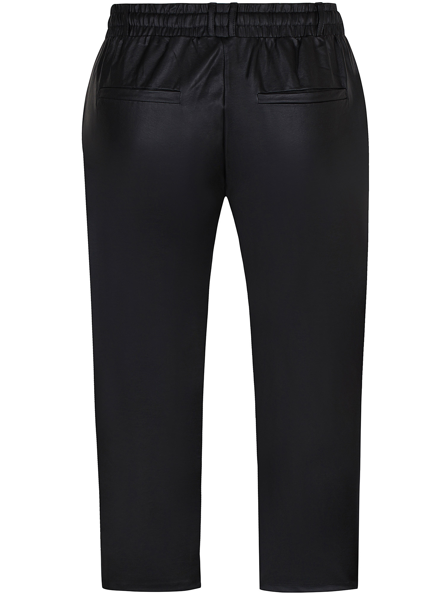 Callie - Svarte bukser i skinn look med lommer fra Zhenzi