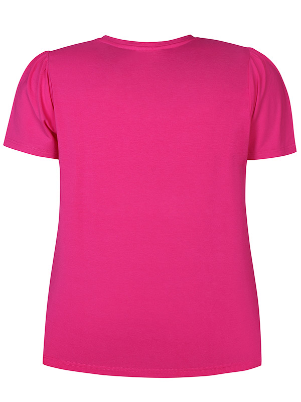 BRINLEY - Rosa jersey t-skjorte med v-hals fra Zhenzi
