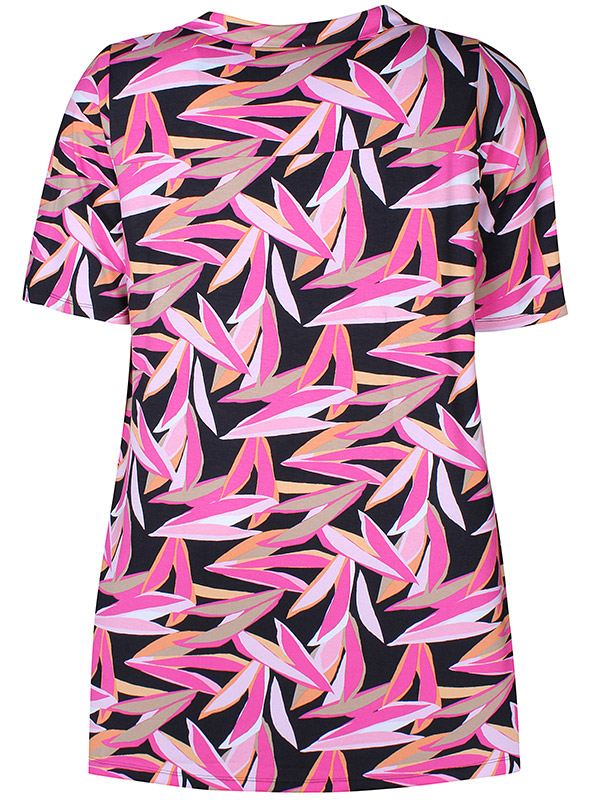 CADENCE - Jersey tunika med rosa mønster fra Zhenzi