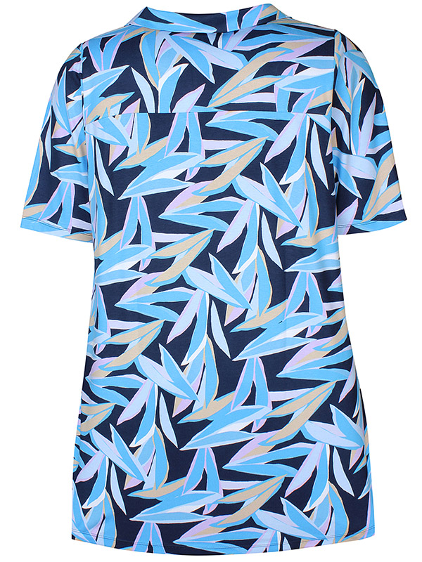 CADENCE - Jersey tunika med blått mønster fra Zhenzi