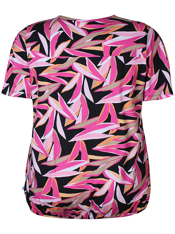 CADENCE - Rosa jersey t-skjorte med mønster fra Zhenzi
