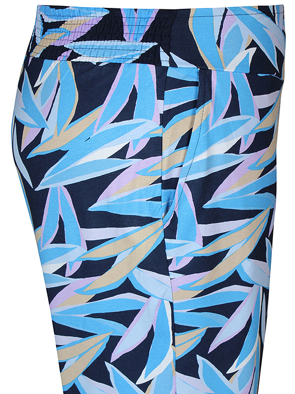 CADENCE - 3/4 jerseybukser med blått mønster fra Zhenzi