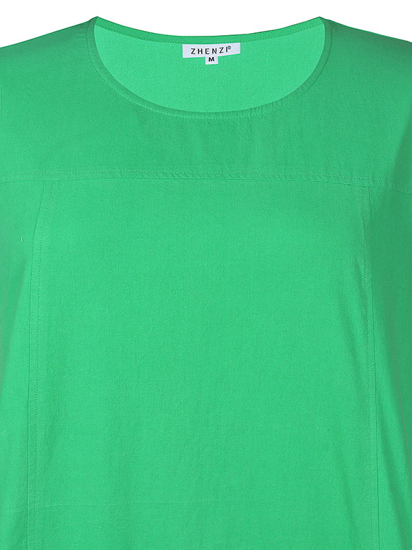 AMIN - Grønn kjole i 100% Bomull fra Zhenzi