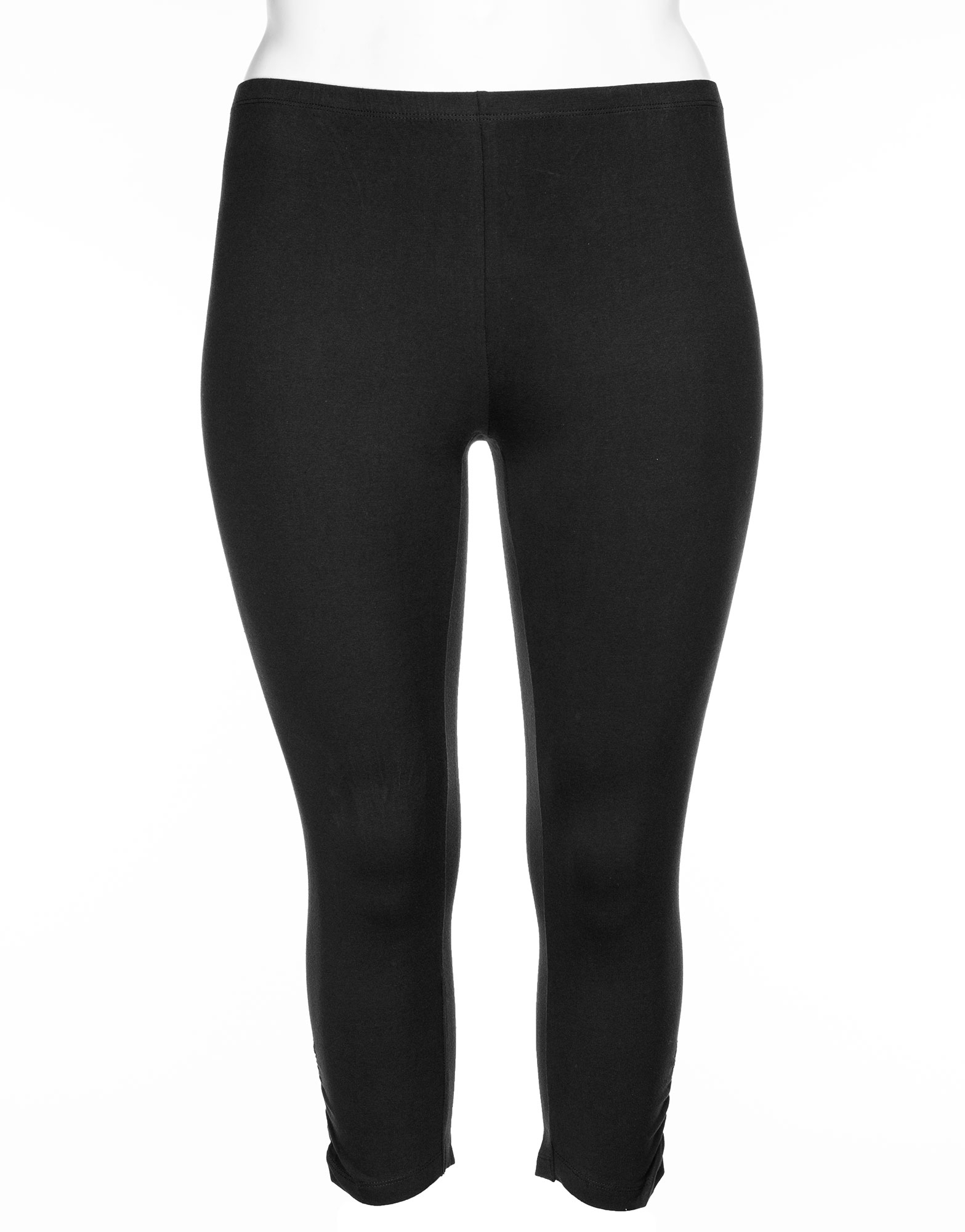 KANT - Svarte 3/4 leggings i bomulls jersey fra Zhenzi