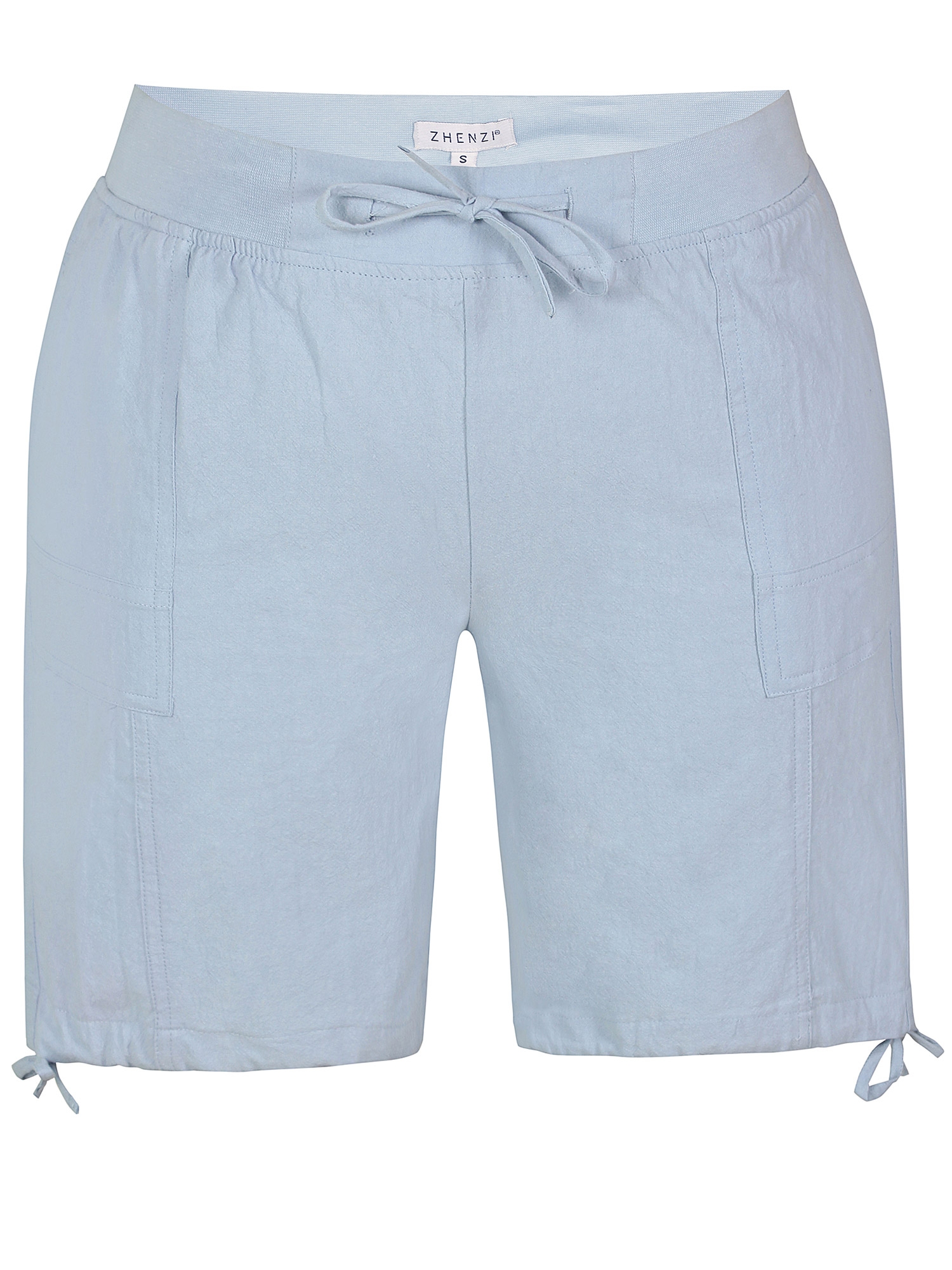 Amin - Lekre lyseblå bomulls shorts fra Zhenzi