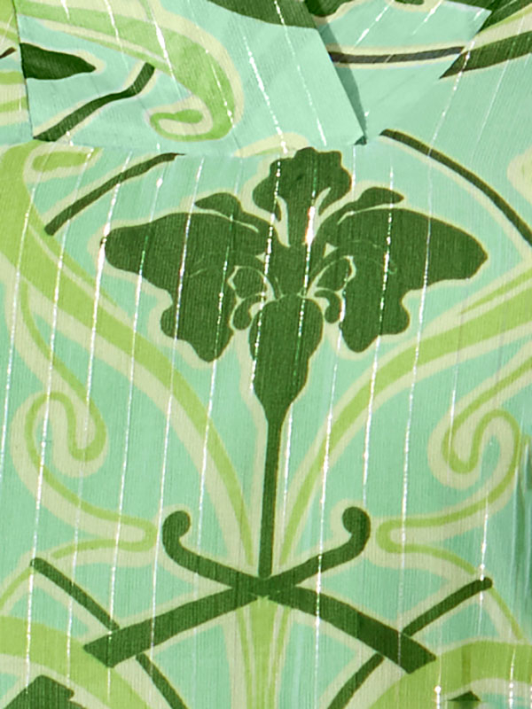 LILIANA - Grønn bluse med sølvtråde fra Zhenzi