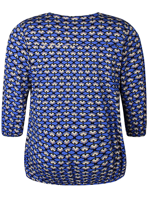 SYLVA - Blå bluse med strikk i livet fra Zhenzi