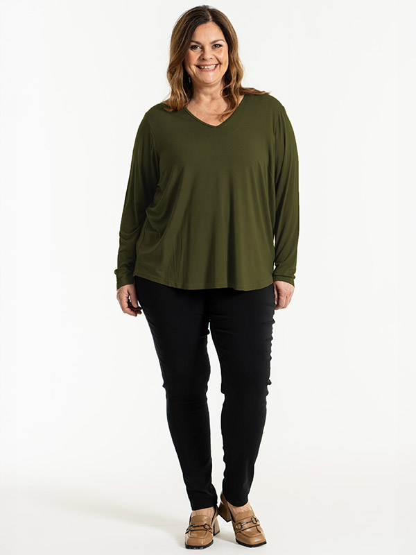 GITTE - Plus Size Bluse fra Gozzip