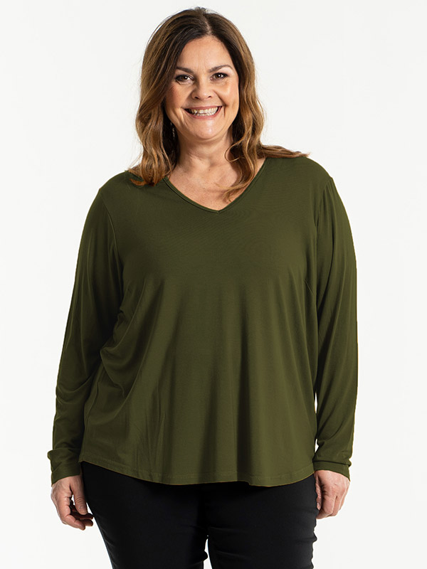 GITTE - Plus Size Bluse fra Gozzip