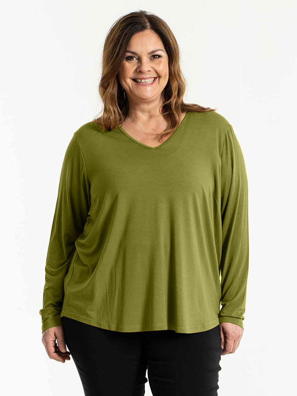 GITTE - Plus Size Bluse fra Gozzip