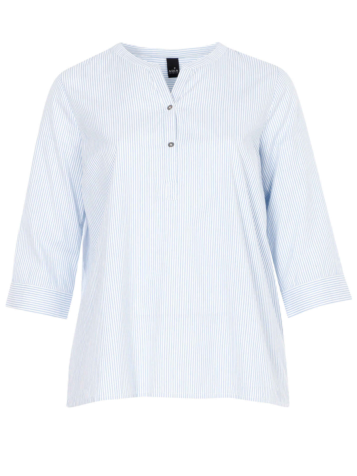 skjorte i bomull med blå og hvite striper fra Adia