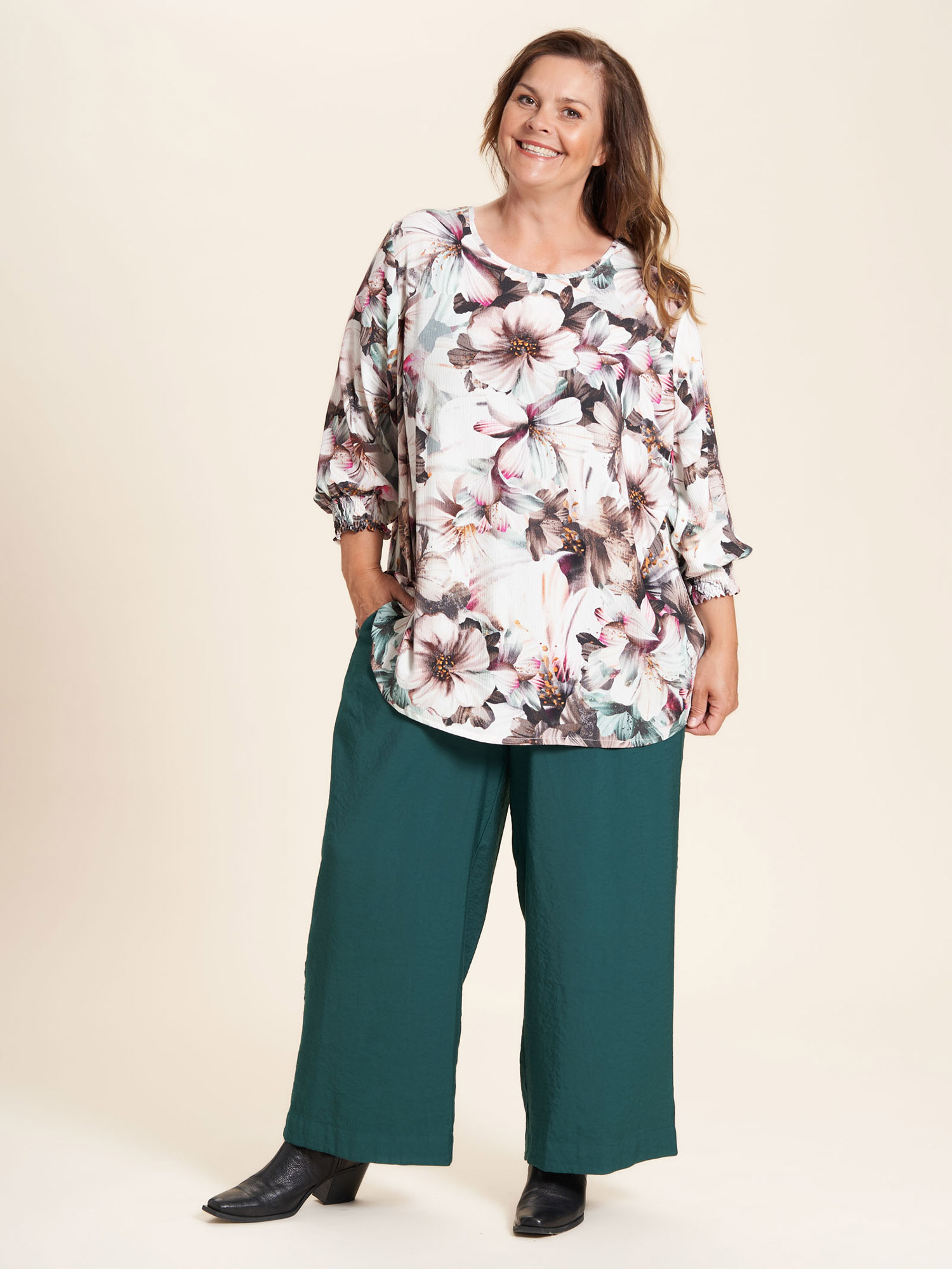 Vicky - Bluse Med Blomsterprint fra Gozzip