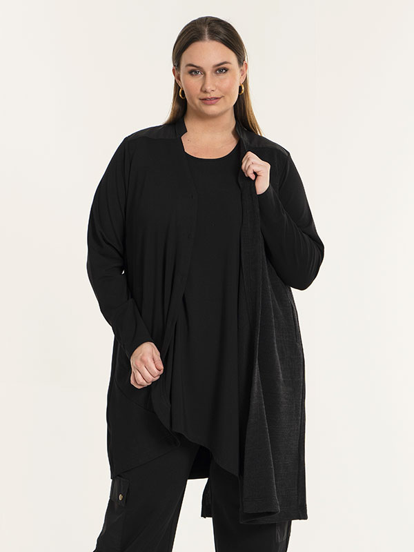 JACOBINA - Plus Size Cardigan fra Gozzip Black