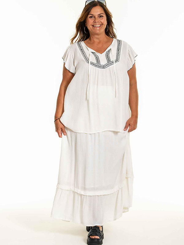 DARLENE - Plus Size Bluse fra Gozzip