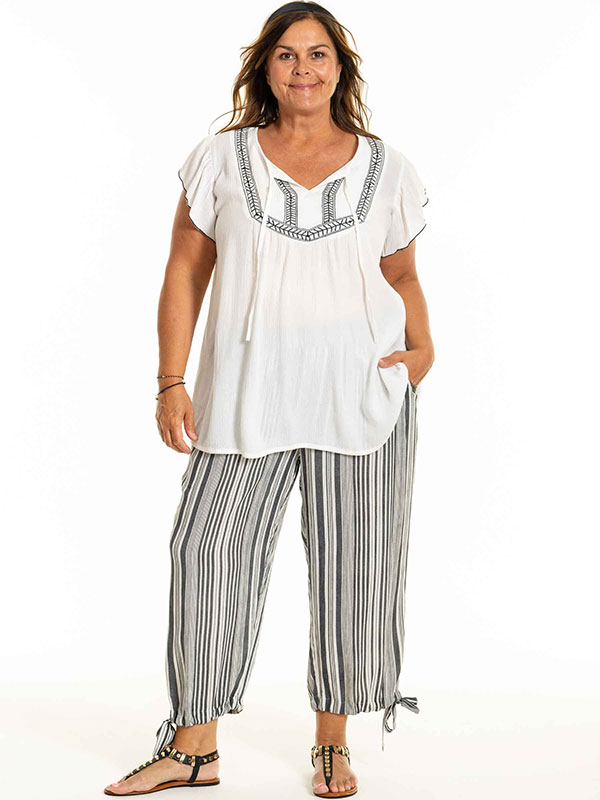 DARLENE - Plus Size Bluse fra Gozzip