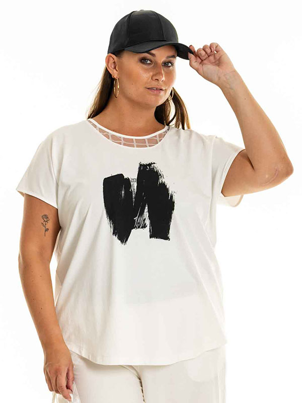 EDITA - Plus Size Bluse fra Gozzip Black
