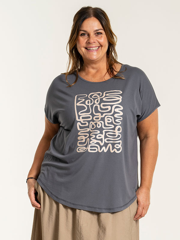 GITTE - Plus Size T-shirt fra Gozzip