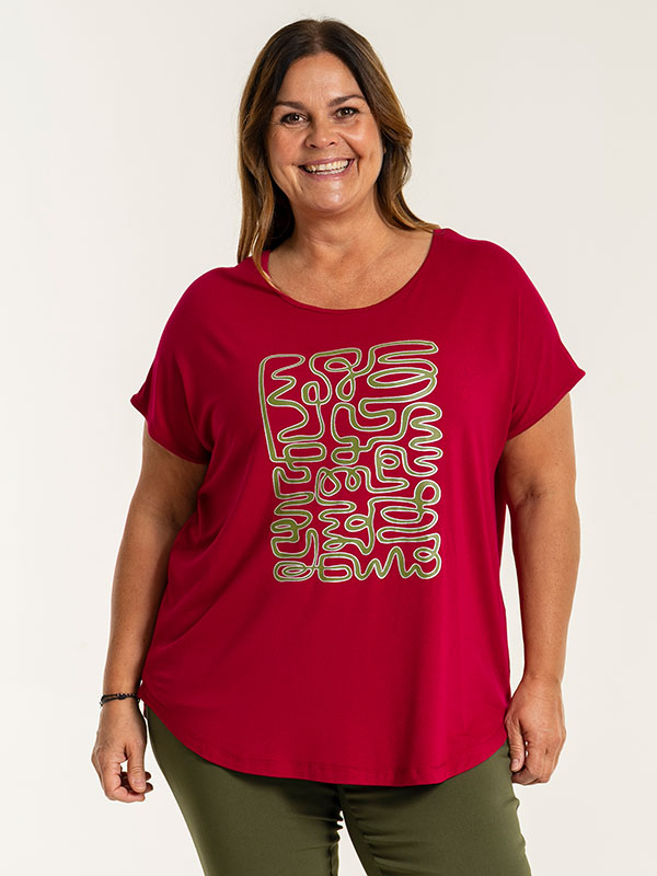 GITTE - Plus Size T-shirt fra Gozzip