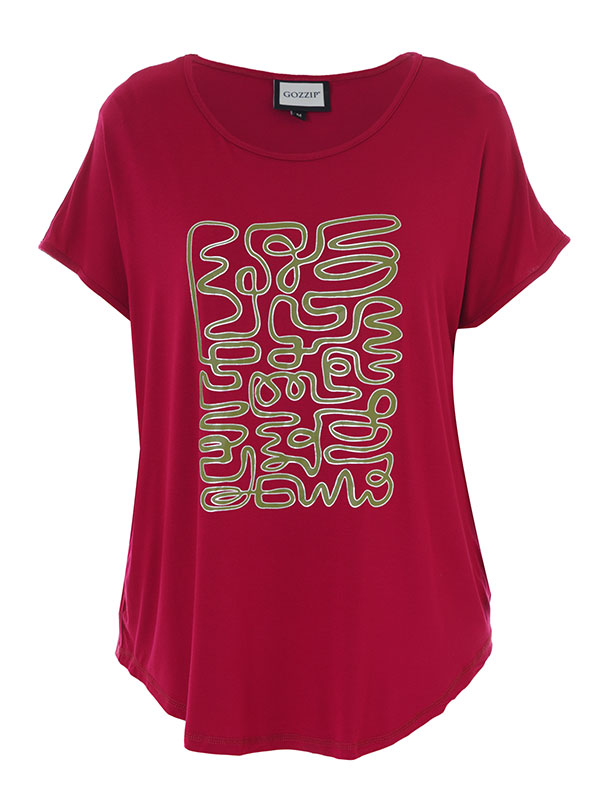 GITTE - Plus Size T-shirt fra Gozzip
