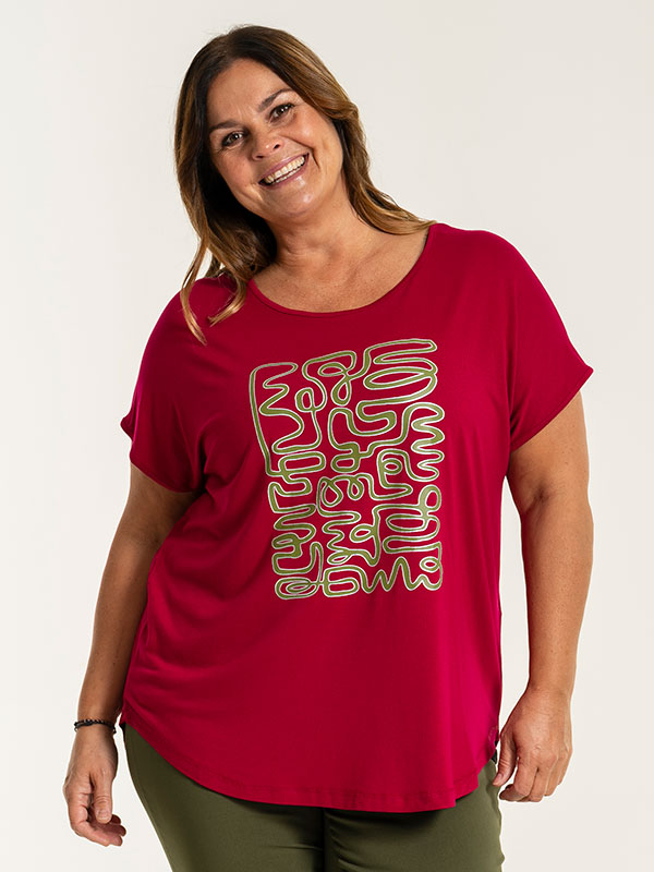 GITTE - Plus Size T-shirt fra Gozzip