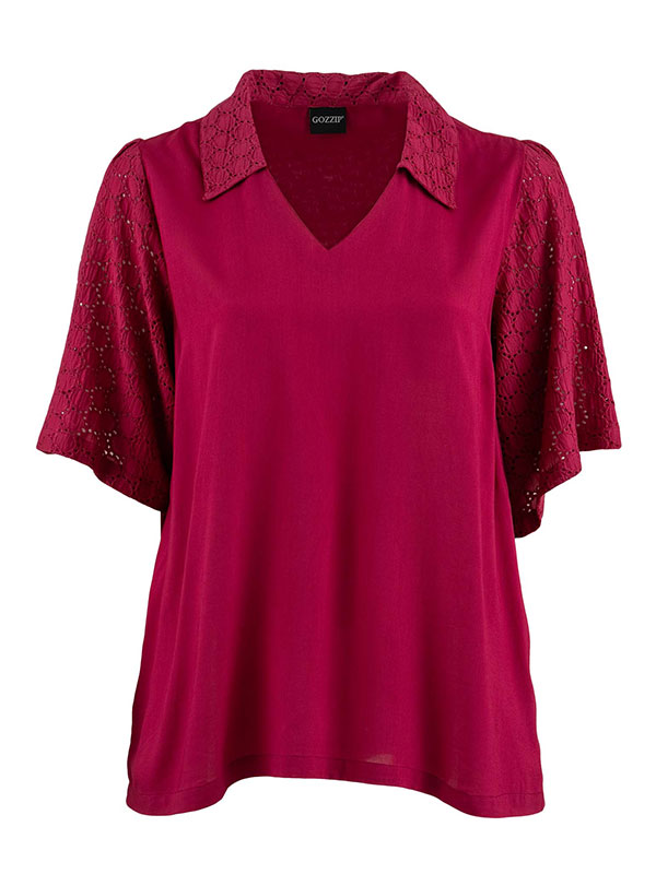 FRIGGA - Plus Size Bluse fra Gozzip
