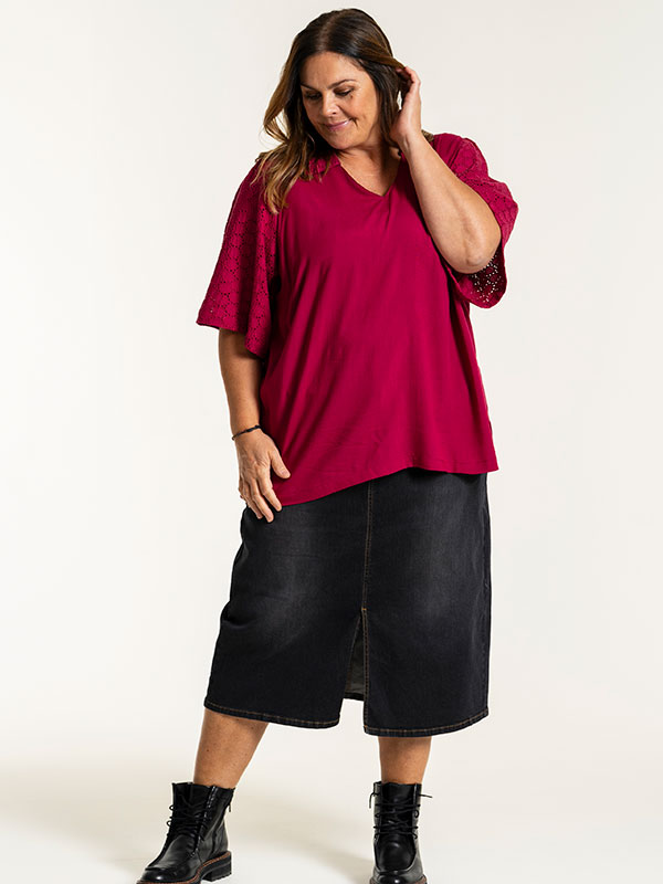 FRIGGA - Plus Size Bluse fra Gozzip