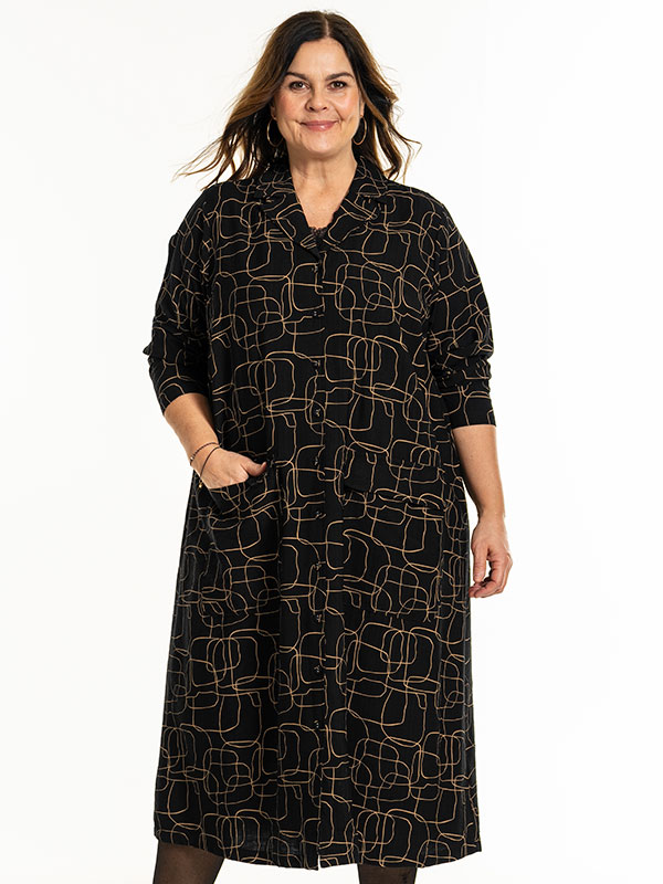 GUNDE - Plus Size Kjole fra Gozzip