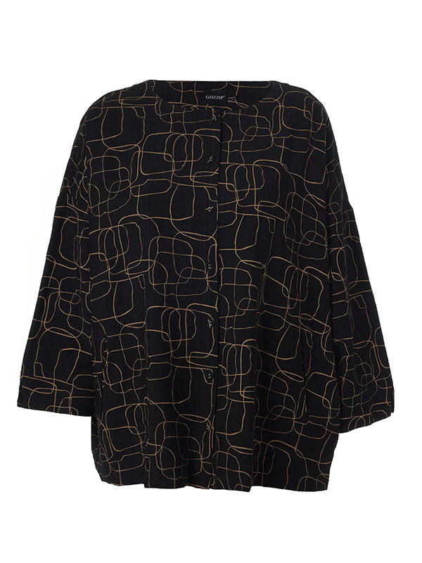 ANNBRIT - Plus Size Skjorte fra Gozzip