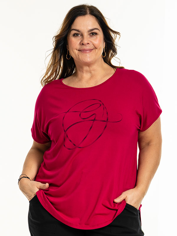 GITTE - Plus Size T-shirt fra Gozzip