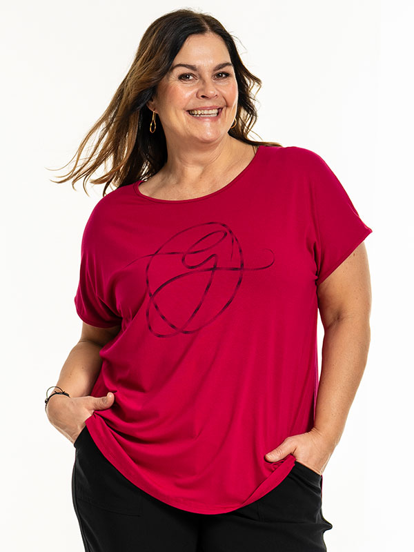 GITTE - Plus Size T-shirt fra Gozzip