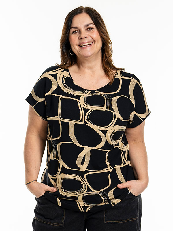 GITTE - Plus Size T-shirt fra Gozzip