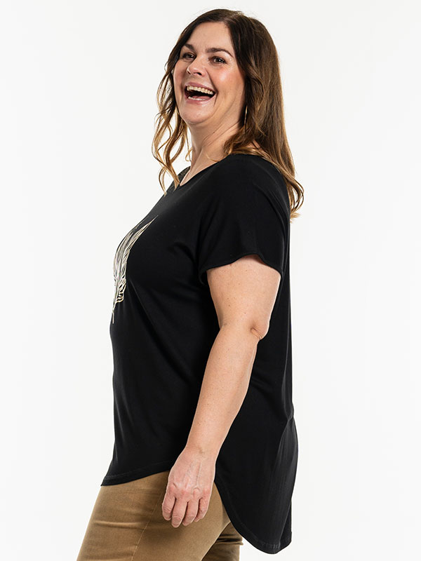 GITTE - Plus Size T-shirt fra Gozzip