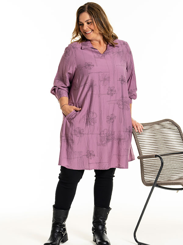 IDALENE - Plus Size Tunika fra Gozzip