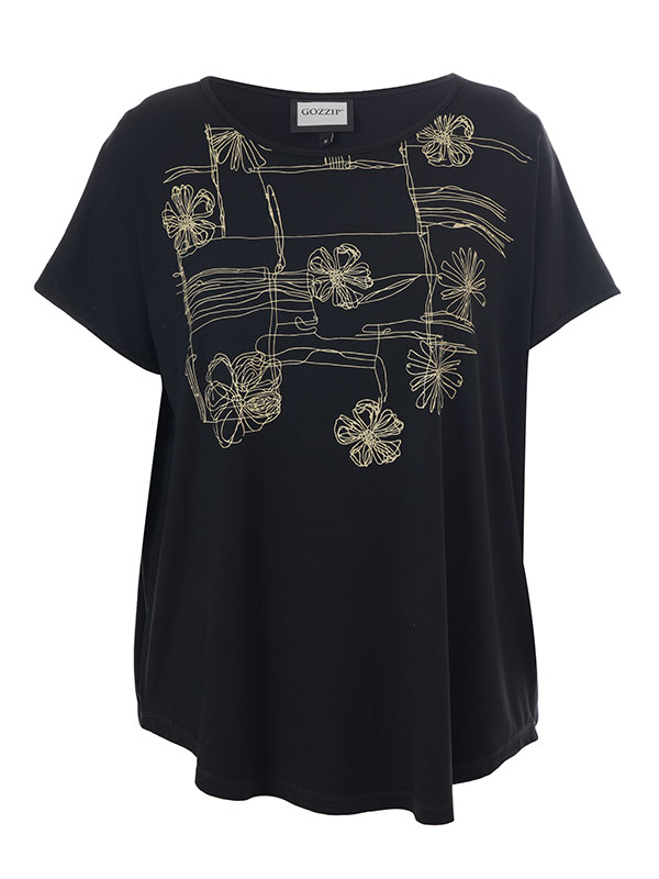 GITTE - Plus Size T-shirt fra Gozzip