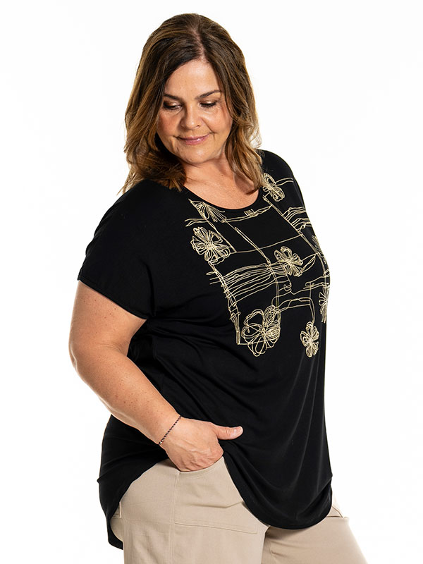 GITTE - Plus Size T-shirt fra Gozzip