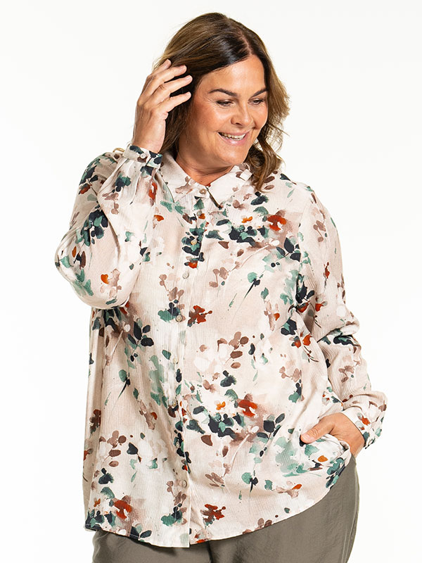 KARINA - Plus Size Skjorte fra Gozzip