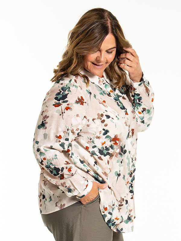KARINA - Plus Size Skjorte fra Gozzip