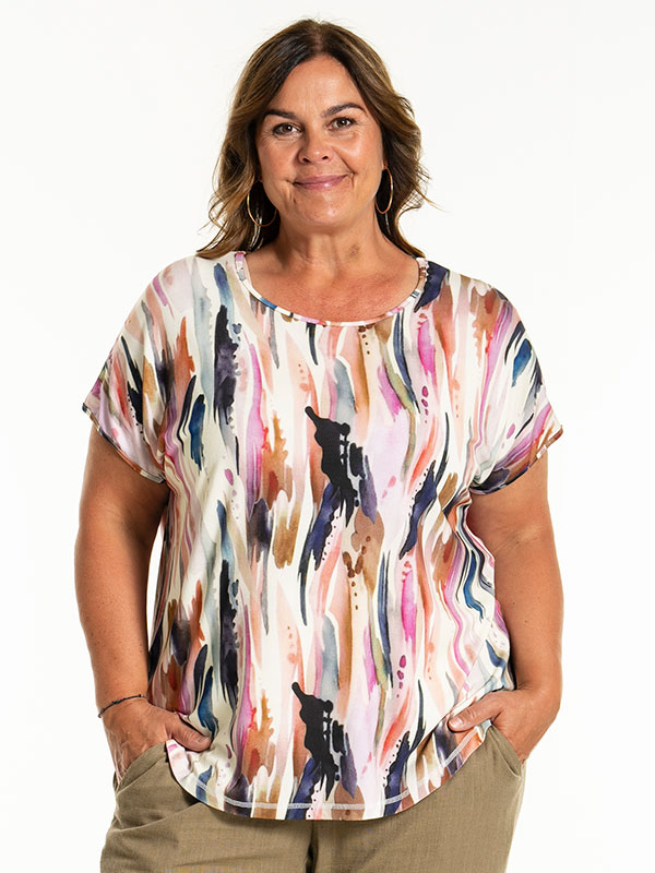 GITTE - Plus Size T-shirt fra Gozzip