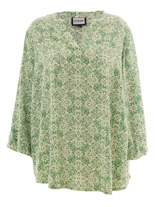 BILLIE - Plus Size Bluse fra Gozzip