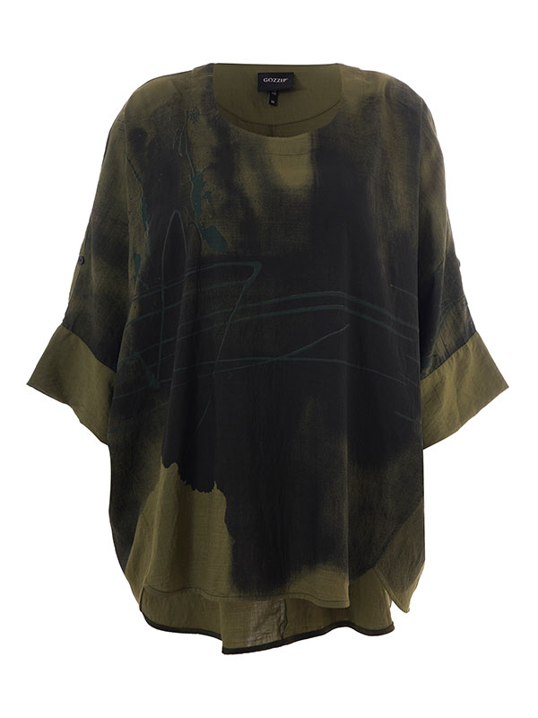 KLEO - Plus Size Bluse fra Gozzip Black